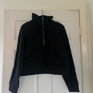 black mock neck 1/4 zip